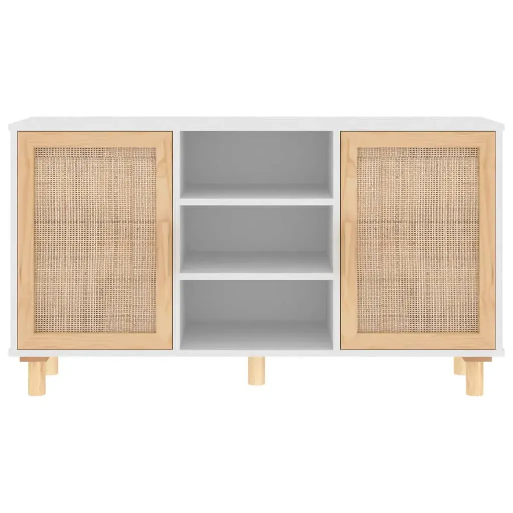 Sideboard 105x30x60 cm Solid Wood Pine and Natural Rattan Price