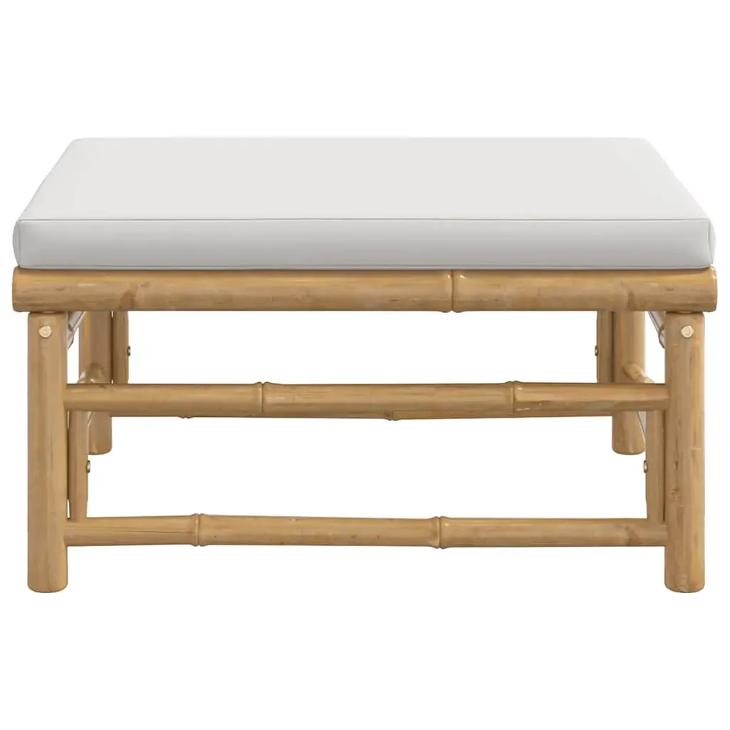 Garden Footstool with Cushion Bamboo Price