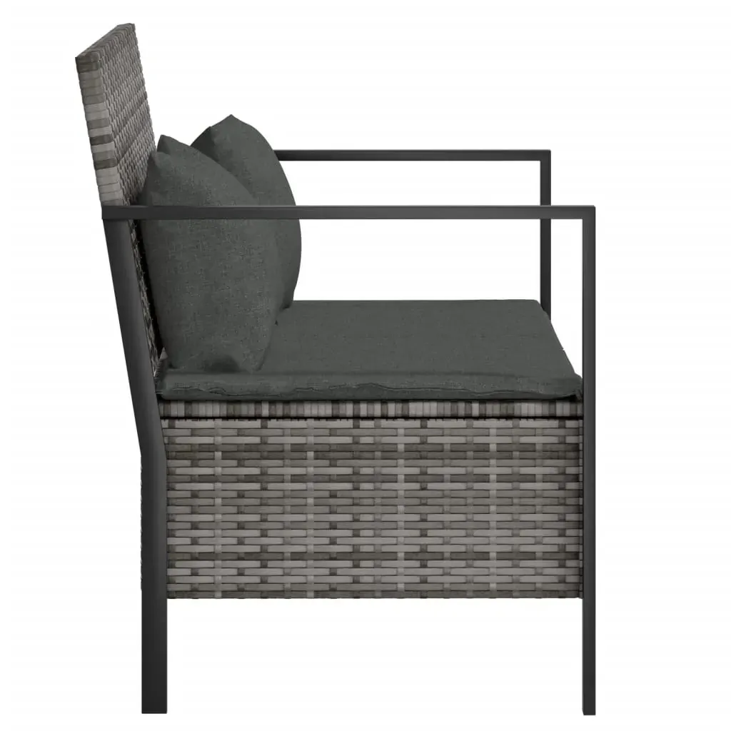 2-Seater Garden Bench with Cushions Poly Rattan Price