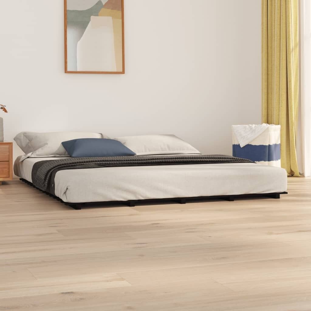 Bed Frame without Mattress White 150x200 cm Solid Wood Pine Price
