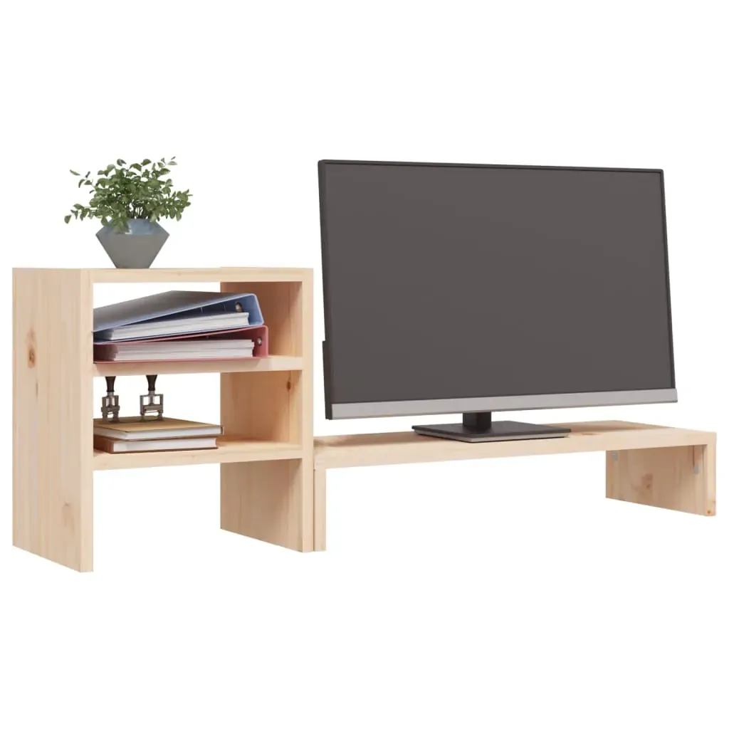 Monitor Stand 81x20x30 cm Solid Pine Wood Price