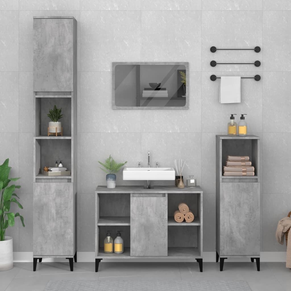 2 Piece Bathroom Furniture Set Engineered Wood Price