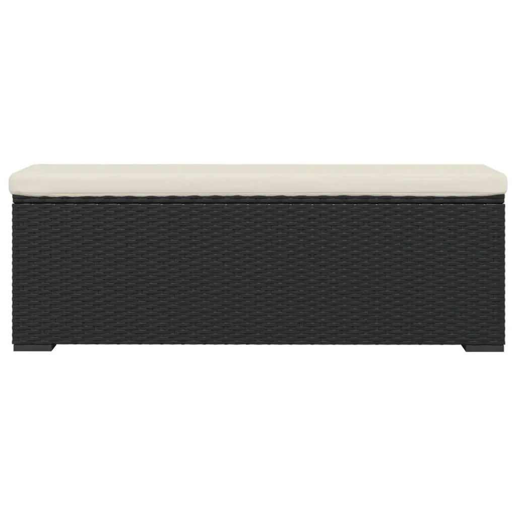 Ottoman Bench with Cushion 110x30x40 cm Poly Rattan Price