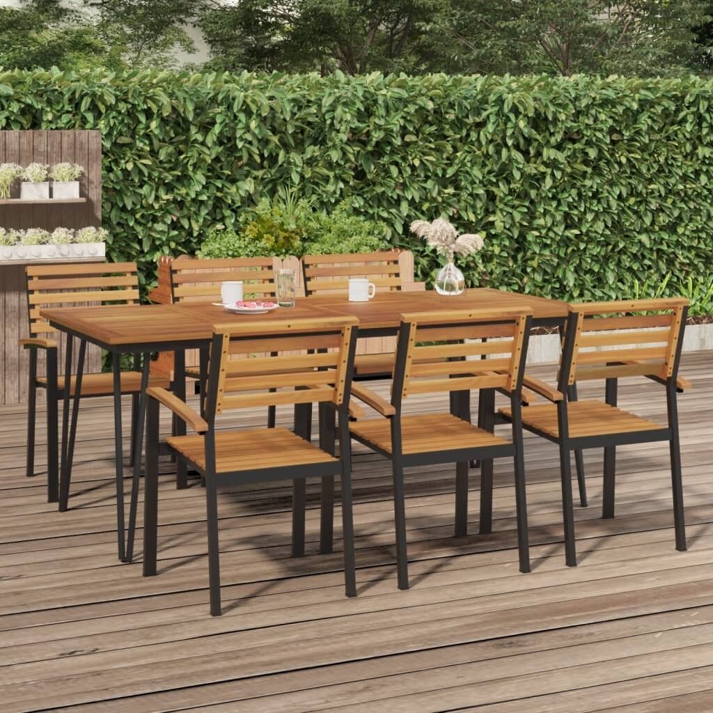 Garden Table with Hairpin Legs Solid Wood Acacia Price