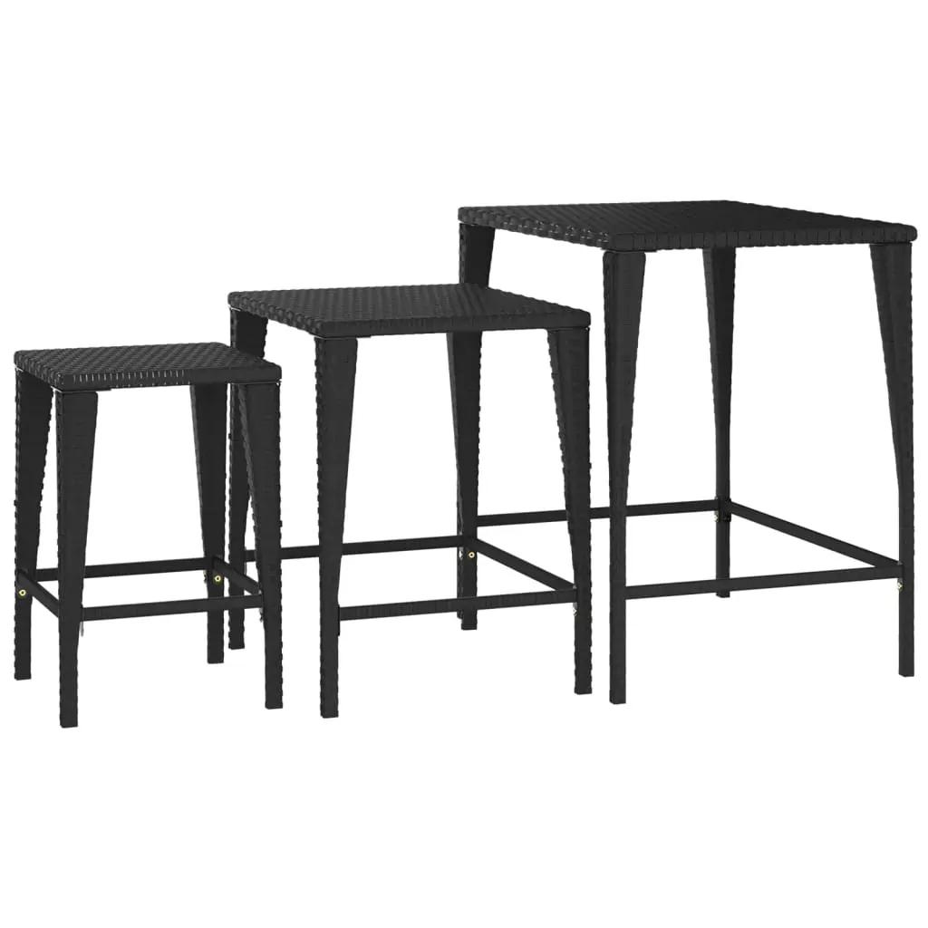Nesting Tables 3 pcs Poly Rattan Price