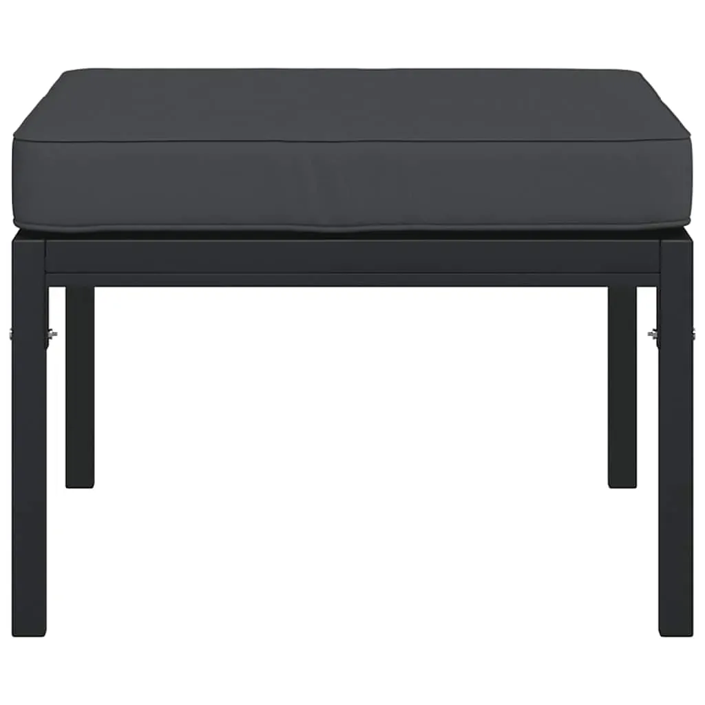 Garden Footstools with Cushions 2 pcs 60x60x35 cm Steel Price
