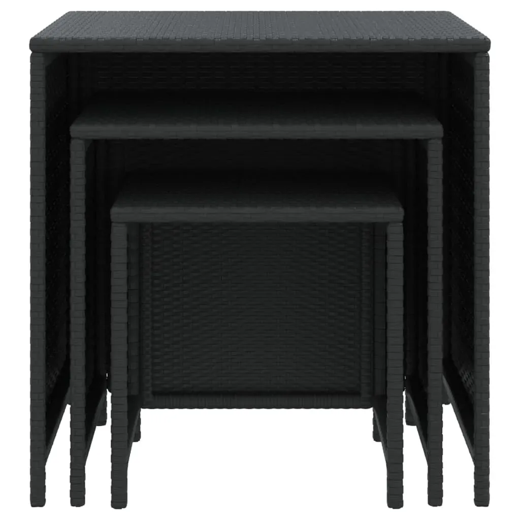 Nesting Tables 3 pcs Poly Rattan Price