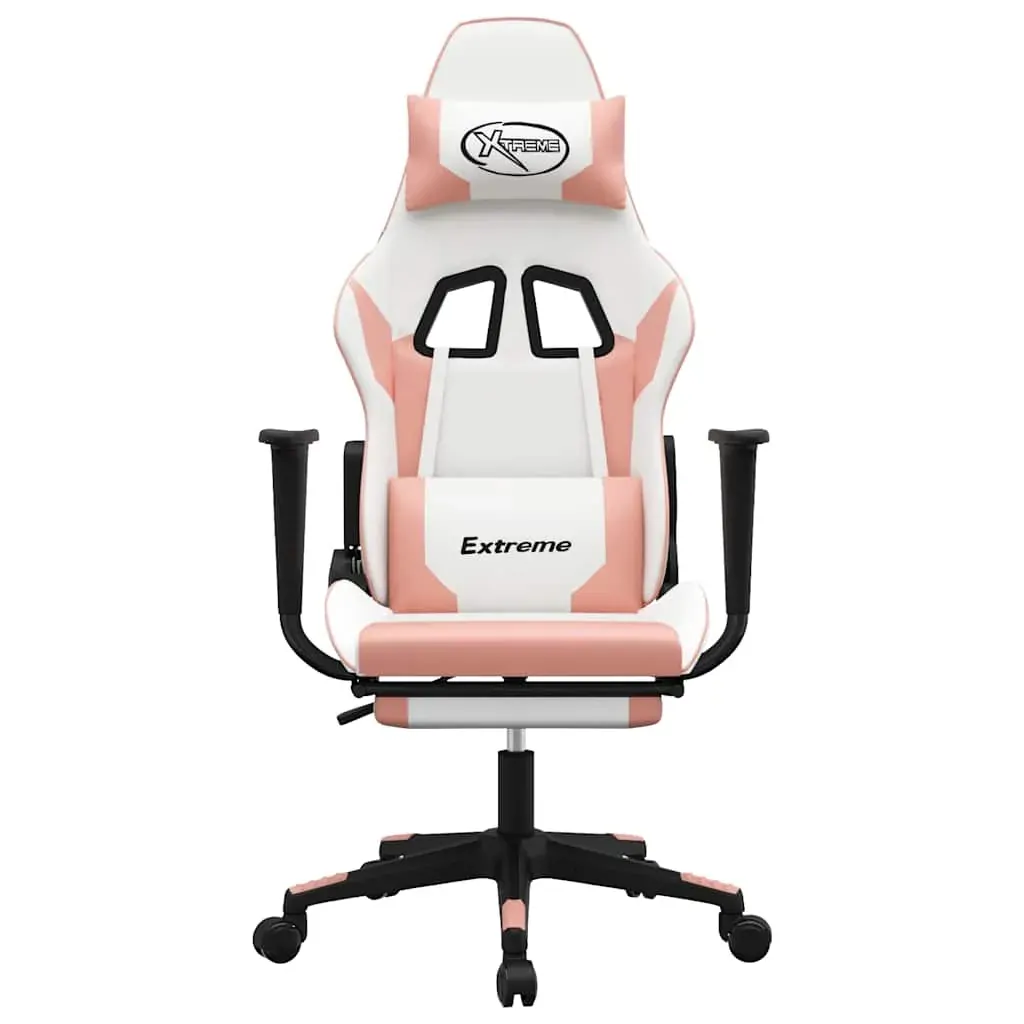 Massage Gaming Chair with Footrest Faux Leather Price