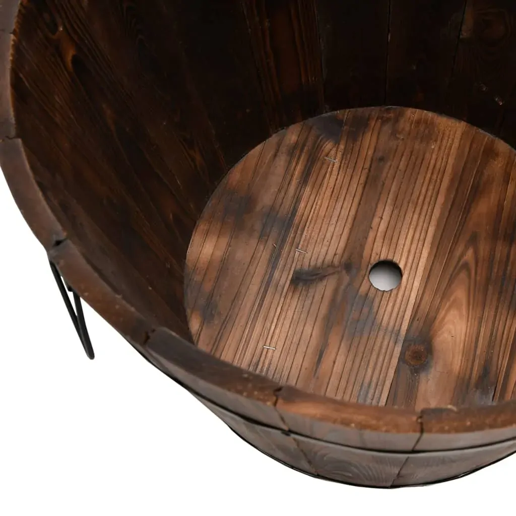 3 Piece Wooden Bucket Planter Set Solid Fir Wood Price