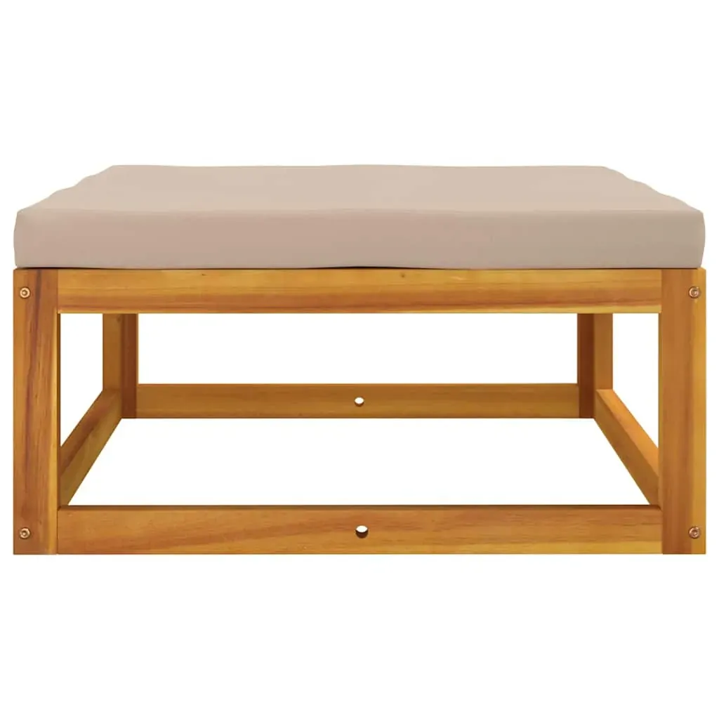 Garden Footrest with Cushion Solid Wood Acacia Price
