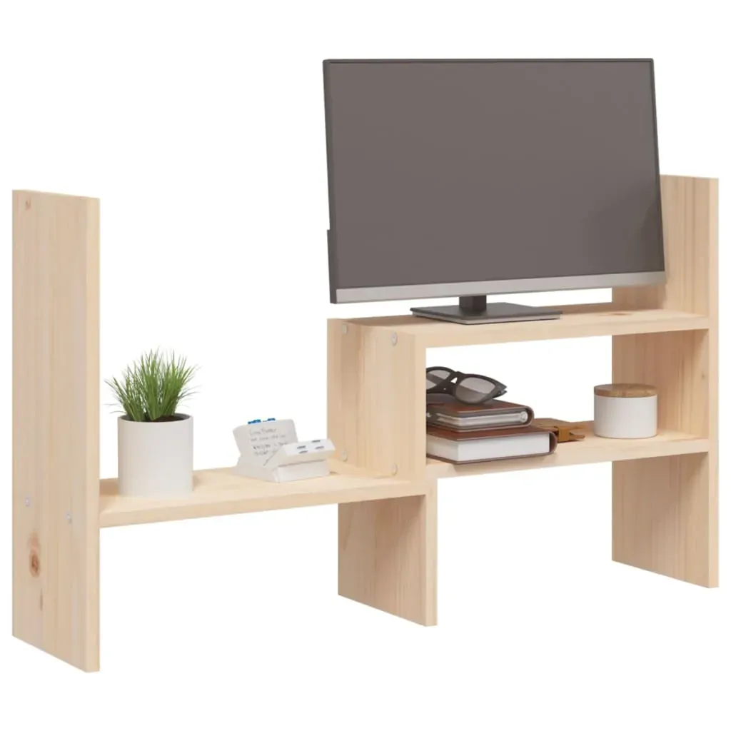 Monitor Stand (39-72)x17x43 cm Solid Pine Wood Price
