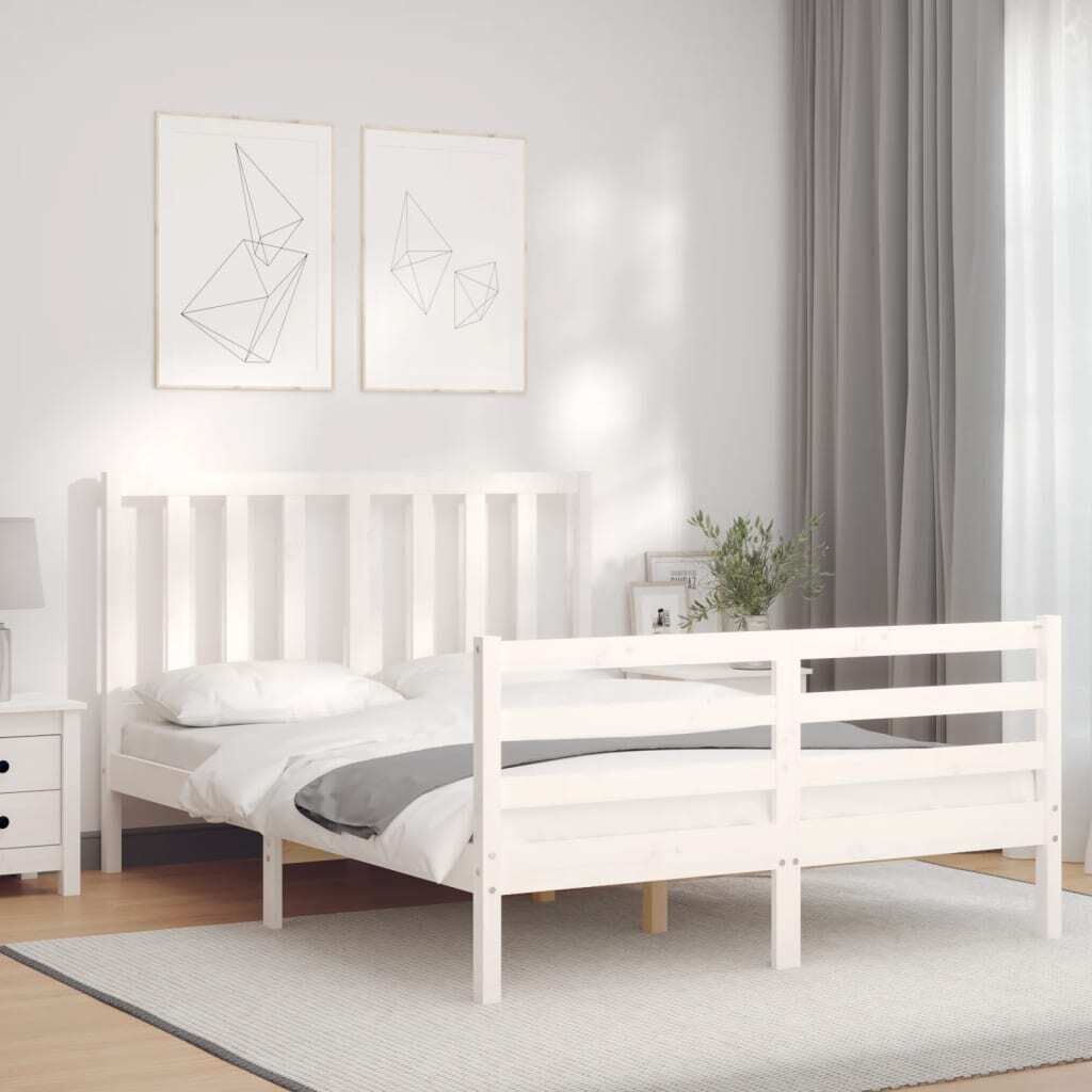 Bed Frame with Headboard Solid Wood Price