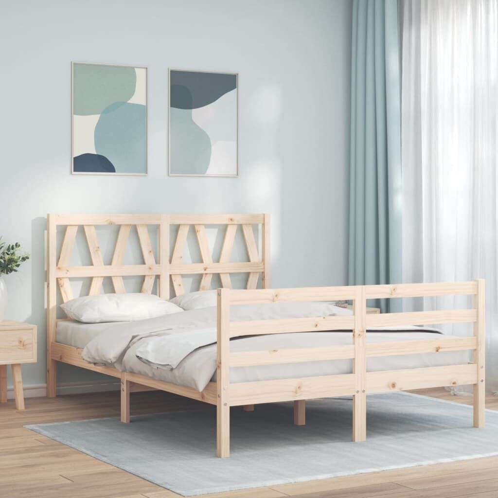 Bed Frame with Headboard Solid Wood Price