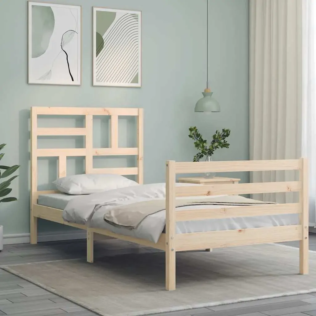 Bed Frame with Headboard Solid Wood Price