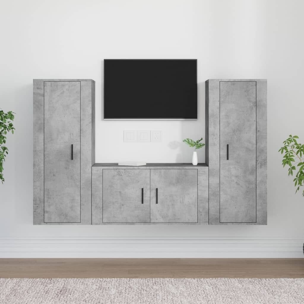 3 Piece TV Cabinet Set Engineered Wood Price