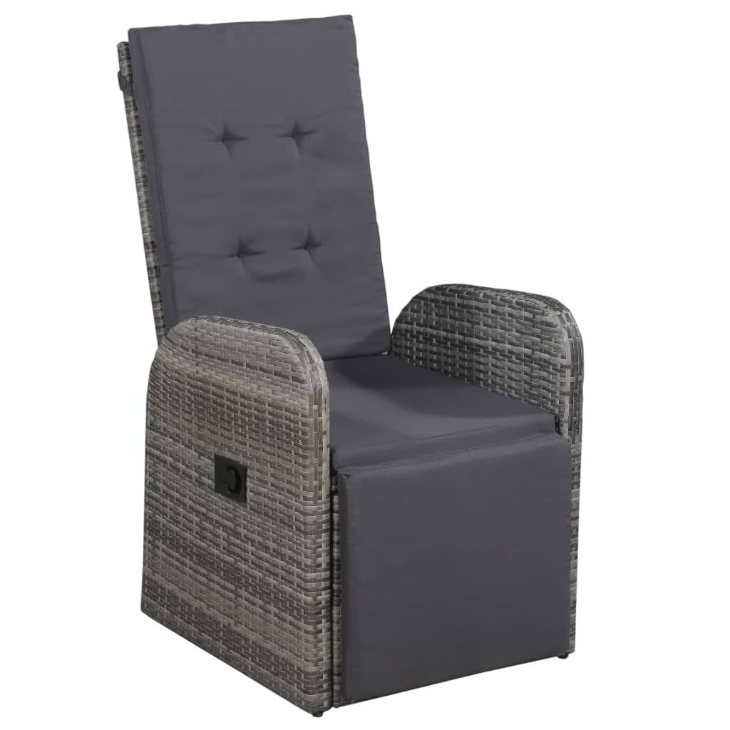 Reclining Garden Chairs with Cushions Poly Rattan Price
