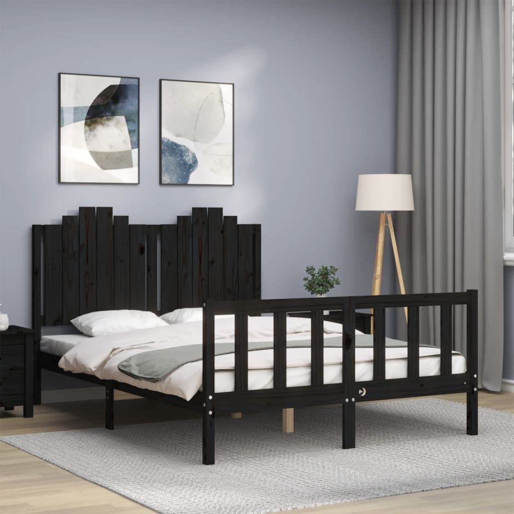 Bed Frame with Headboard Solid Wood Price