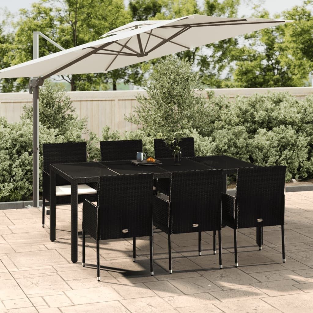 Garden Dining Set with Cushions Poly Rattan Price