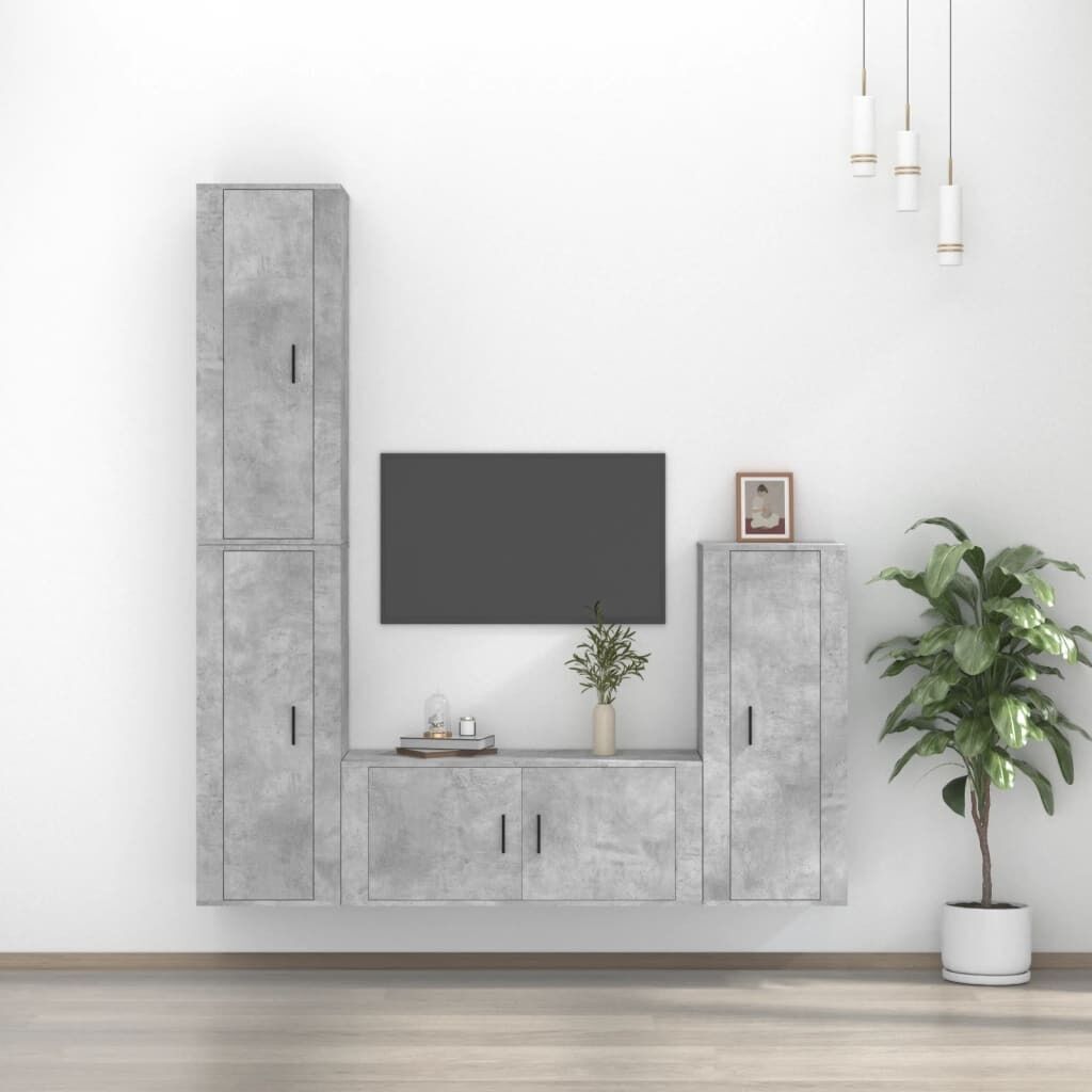 4 Piece TV Cabinet Set Engineered Wood Price