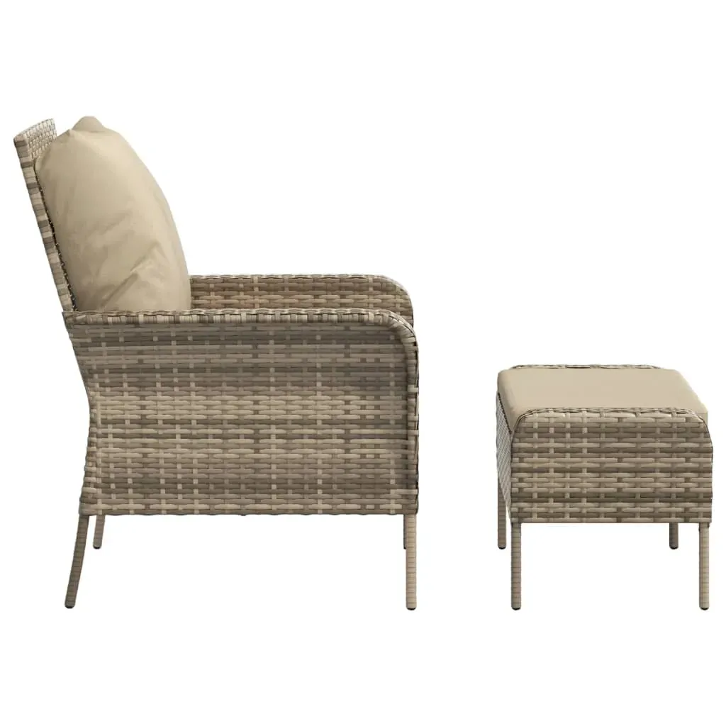 Garden Chair with Footstool Poly Rattan Price
