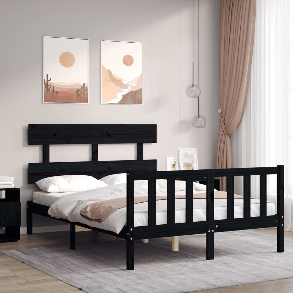 Bed Frame with Headboard Solid Wood Price