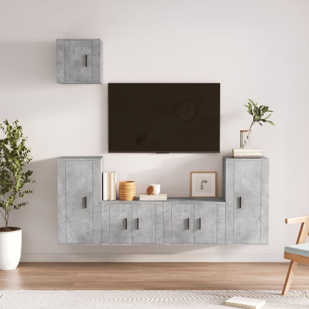 5 Piece TV Cabinet Set Engineered Wood Price