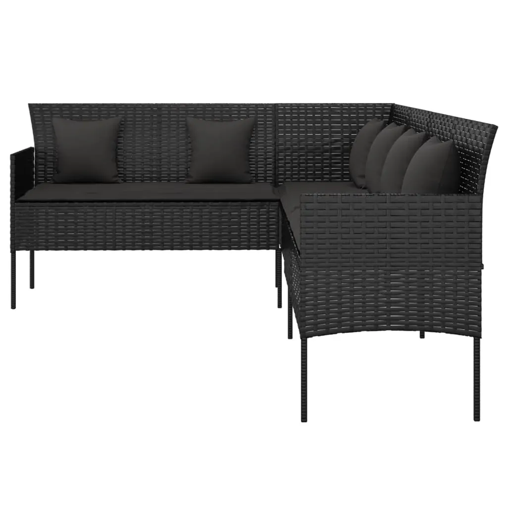 L-shaped Garden Sofa with Cushions Poly Rattan Price