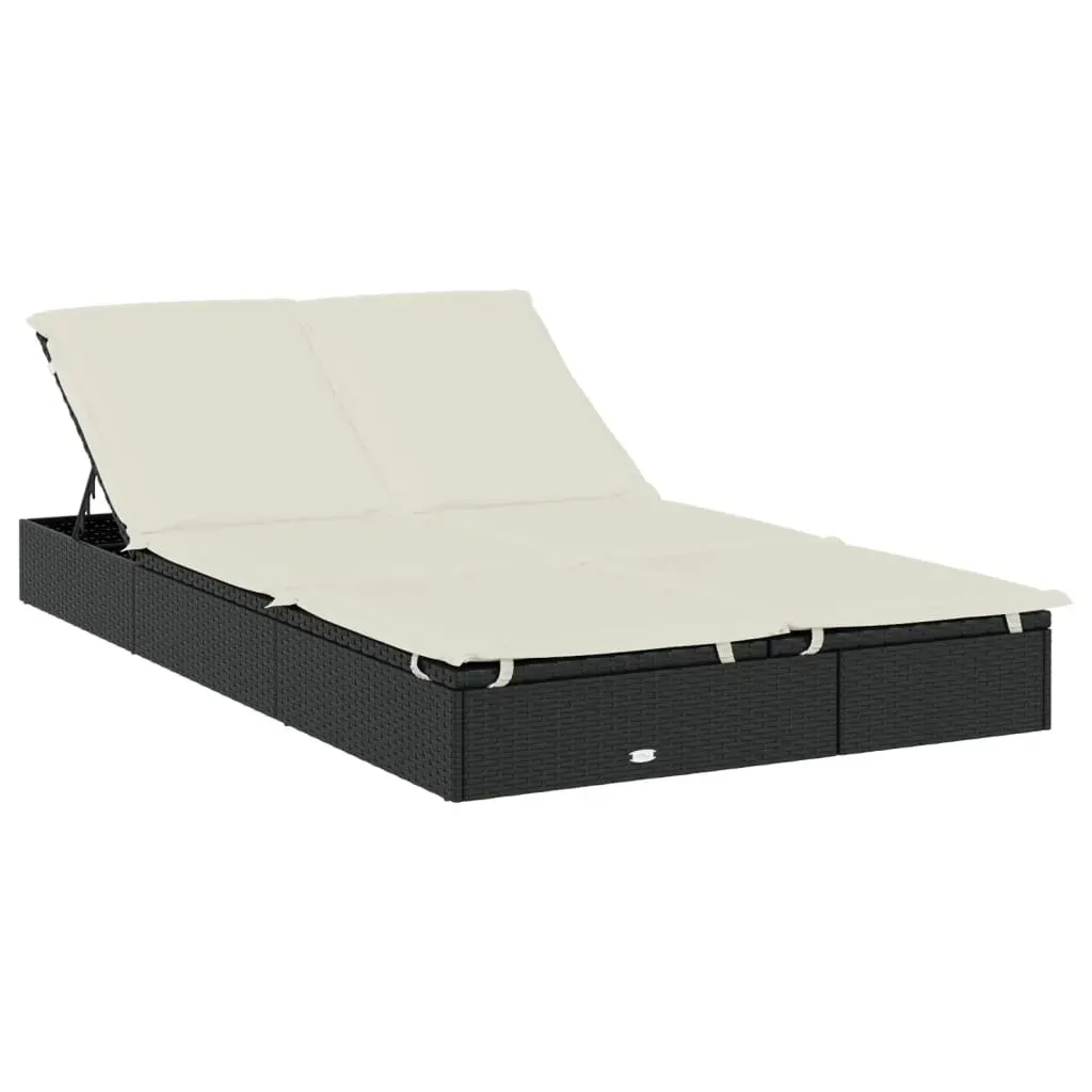 2-Person Sunbed with Round Roof 211x112x140 cm Poly Rattan Price