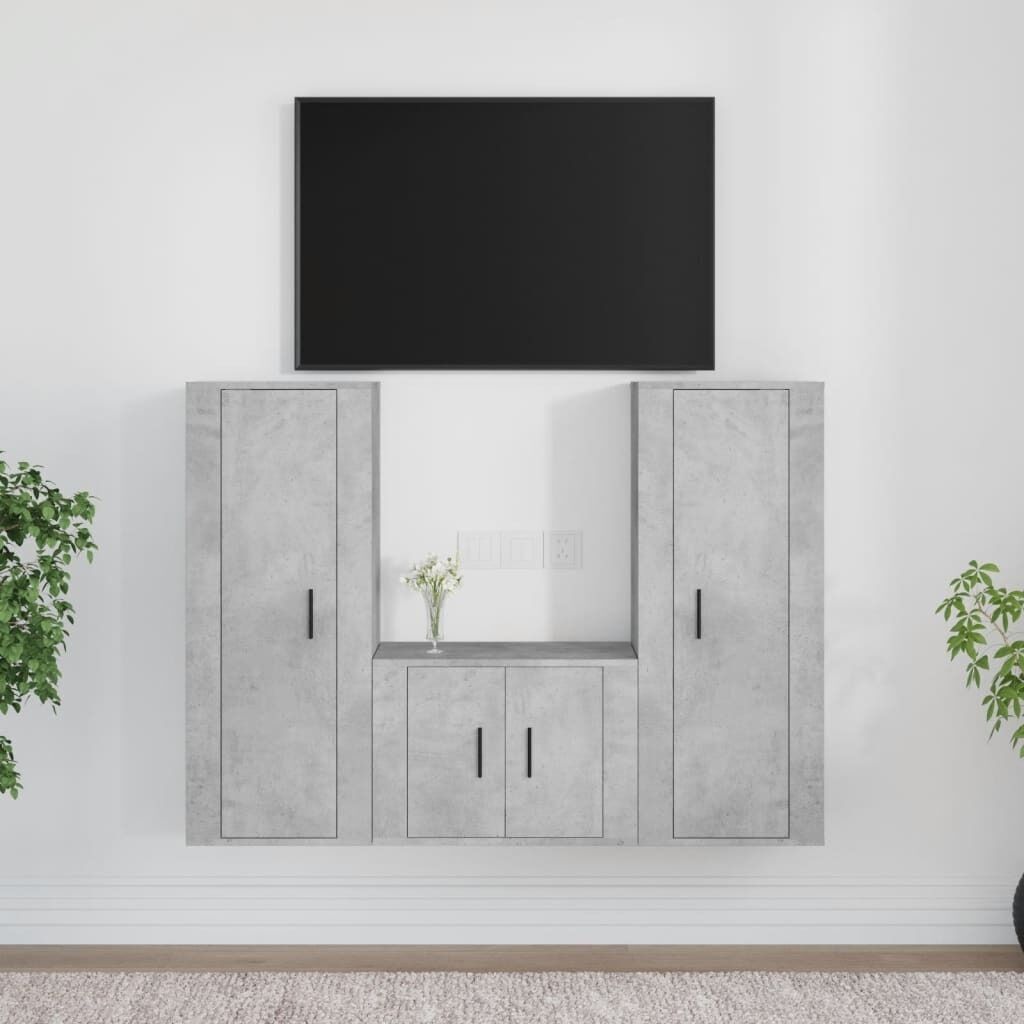 3 Piece TV Cabinet Set Engineered Wood Price