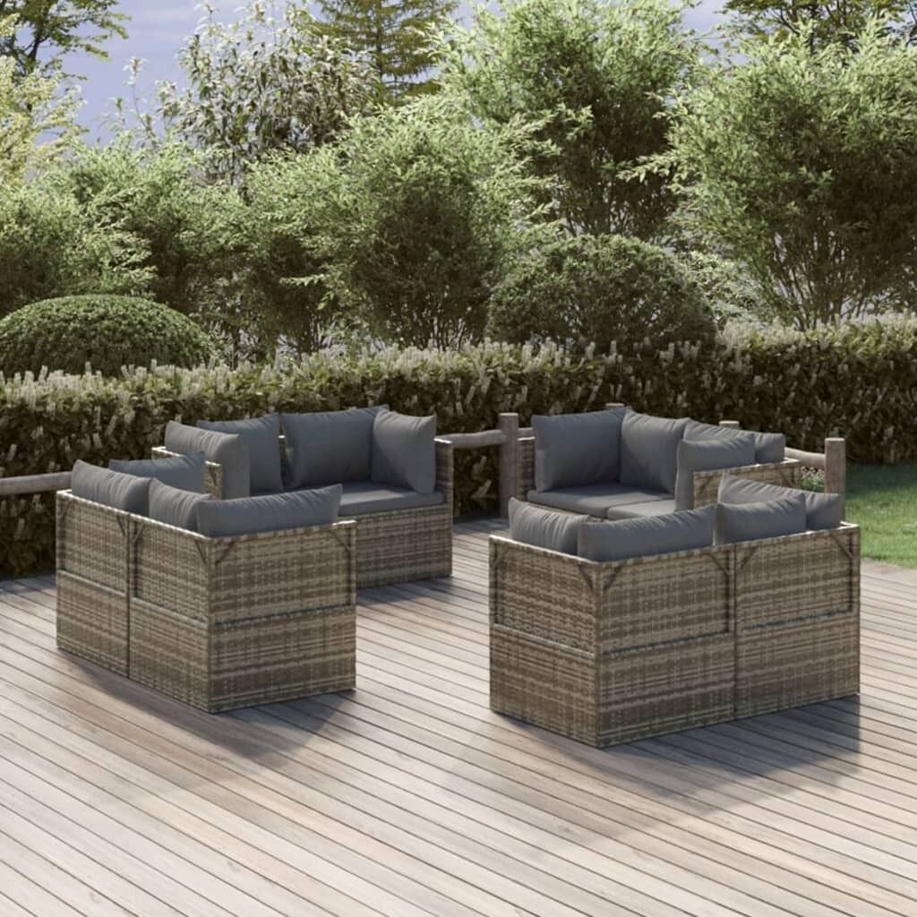 Garden Sofas Grey 57x57x56 cm Poly Rattan Price