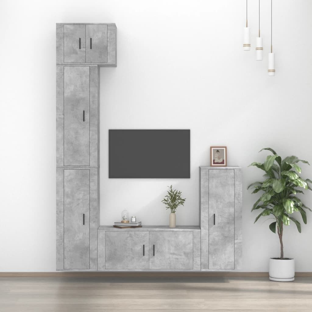 5 Piece TV Cabinet Set Engineered Wood Price