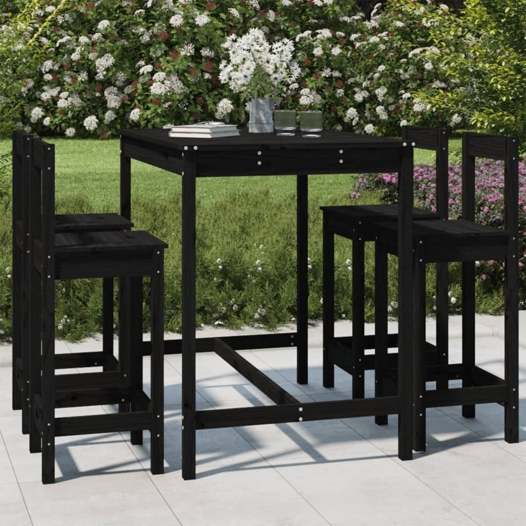 5 Piece Garden Bar Set Solid Pine Wood Price
