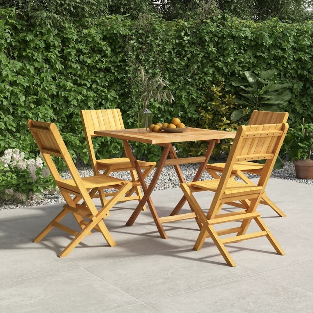 5 Piece Garden Dining Set Solid Teak Wood Price