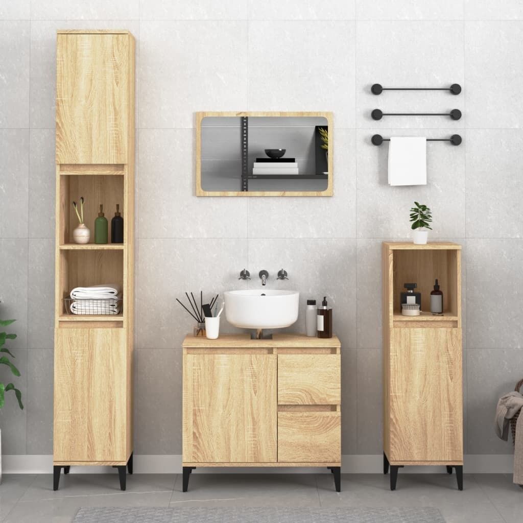 Bathroom Cabinet 30x30x100 cm Engineered Wood Price