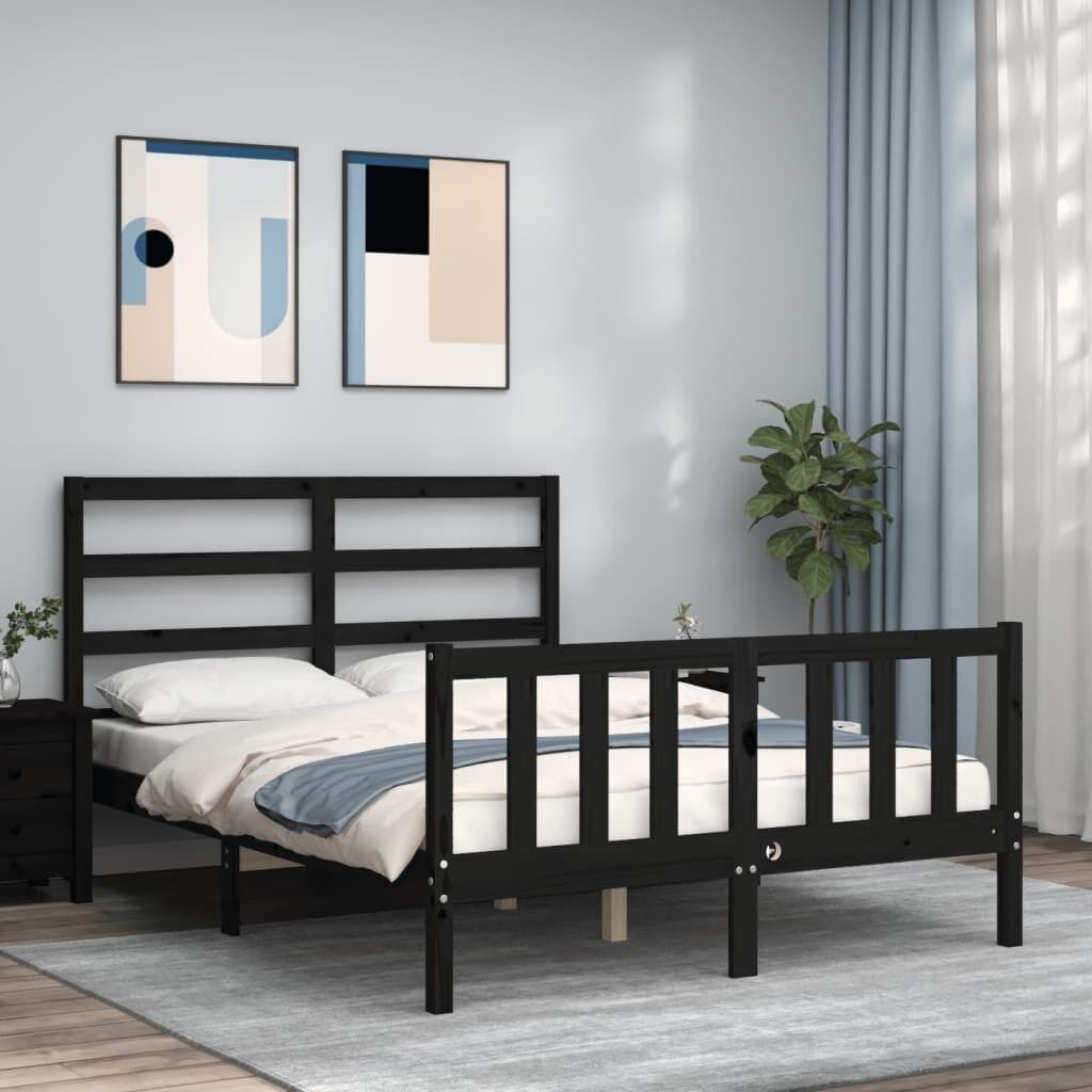 Bed Frame with Headboard Solid Wood Price