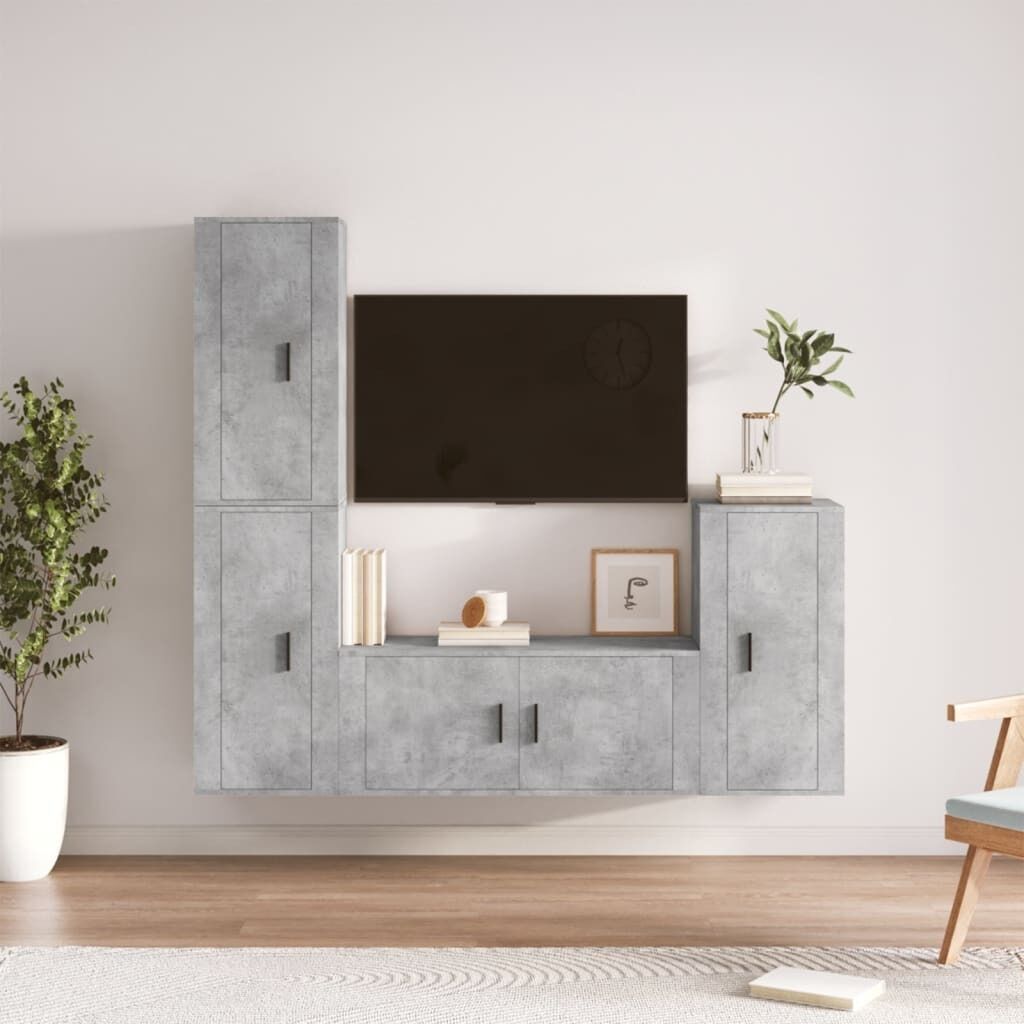 4 Piece TV Cabinet Set Engineered Wood Price