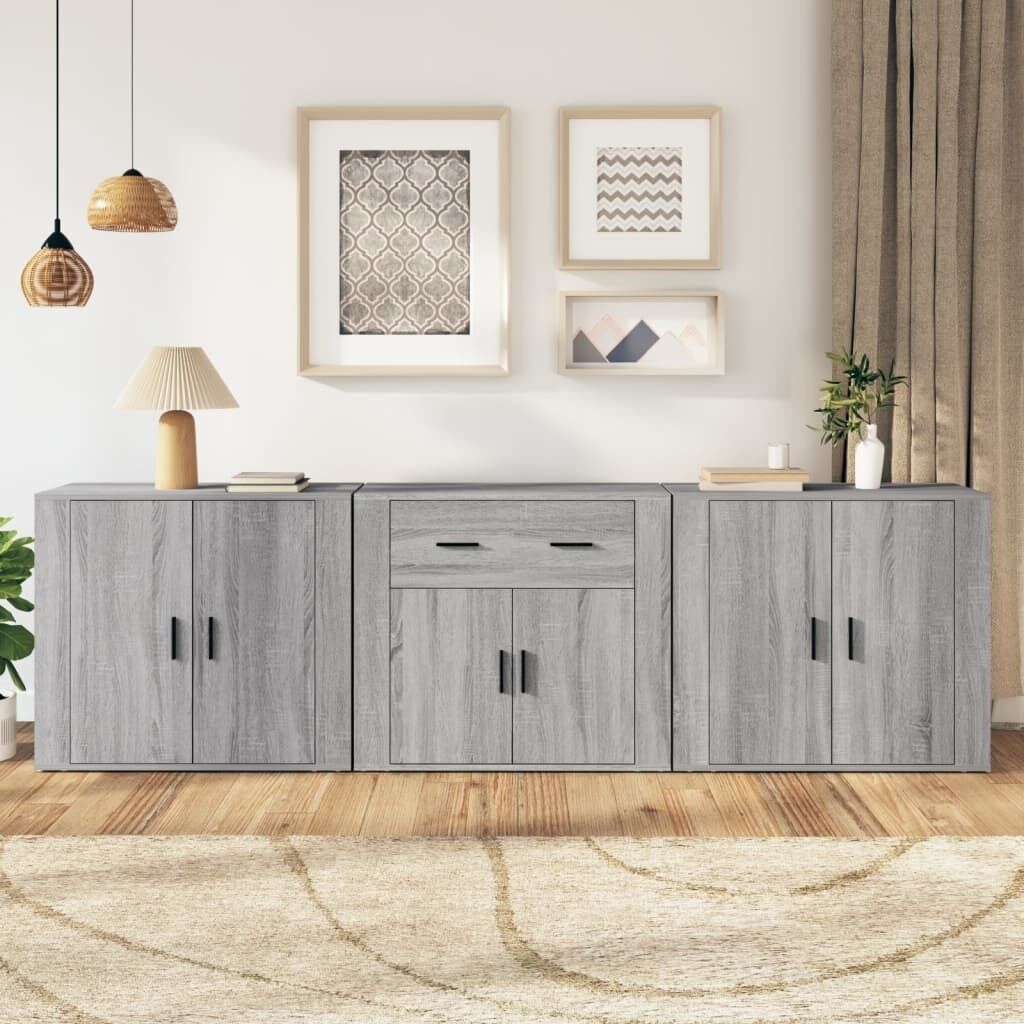 Sideboards 3 pcs Engineered Wood Price