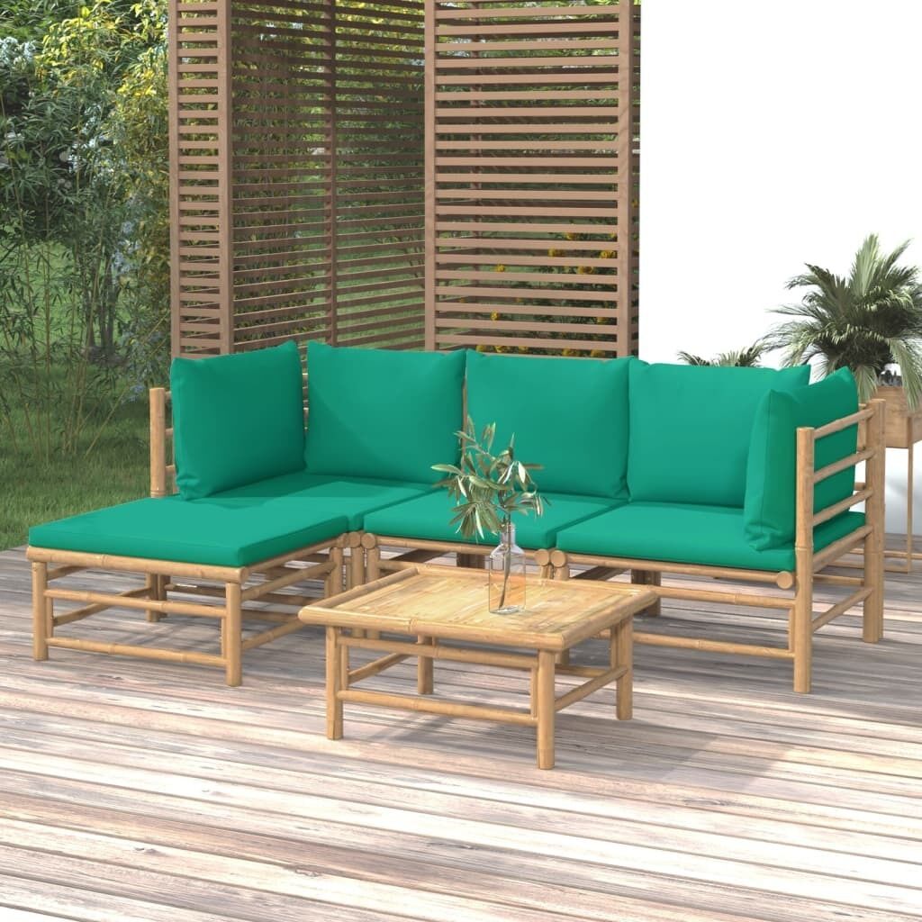 Garden Lounge Set with Cushions Bamboo Price