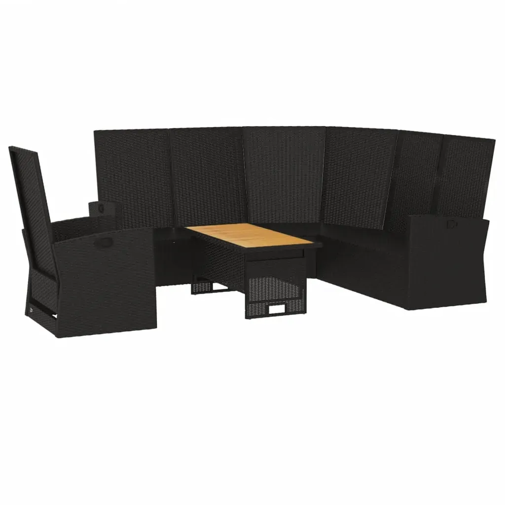 3 Piece Garden Lounge Set with Cushions Poly Rattan Price