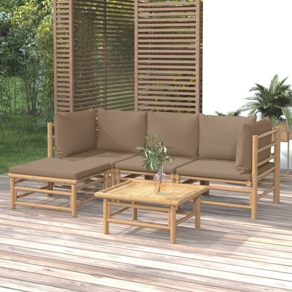 Garden Lounge Set with Cushions Bamboo Price