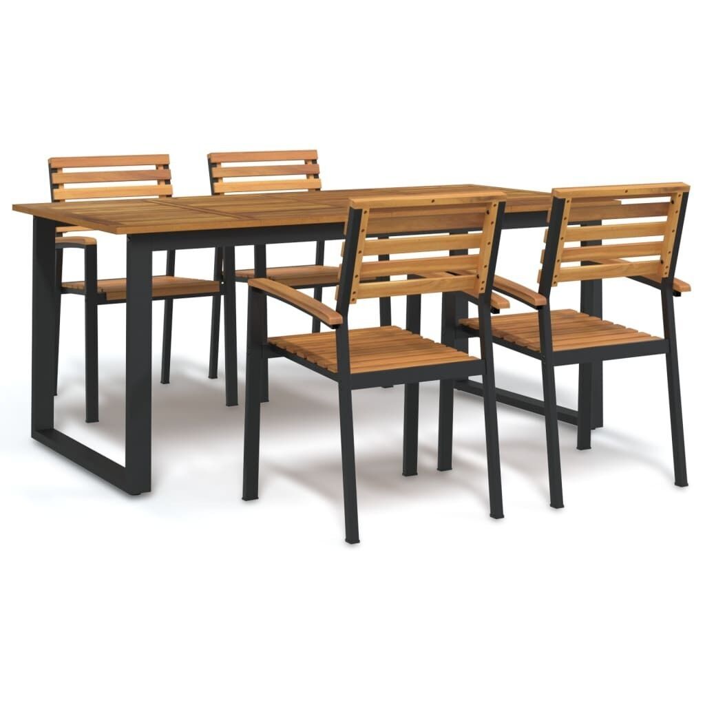 Garden Dining Set Solid Wood Acacia and Metal Price