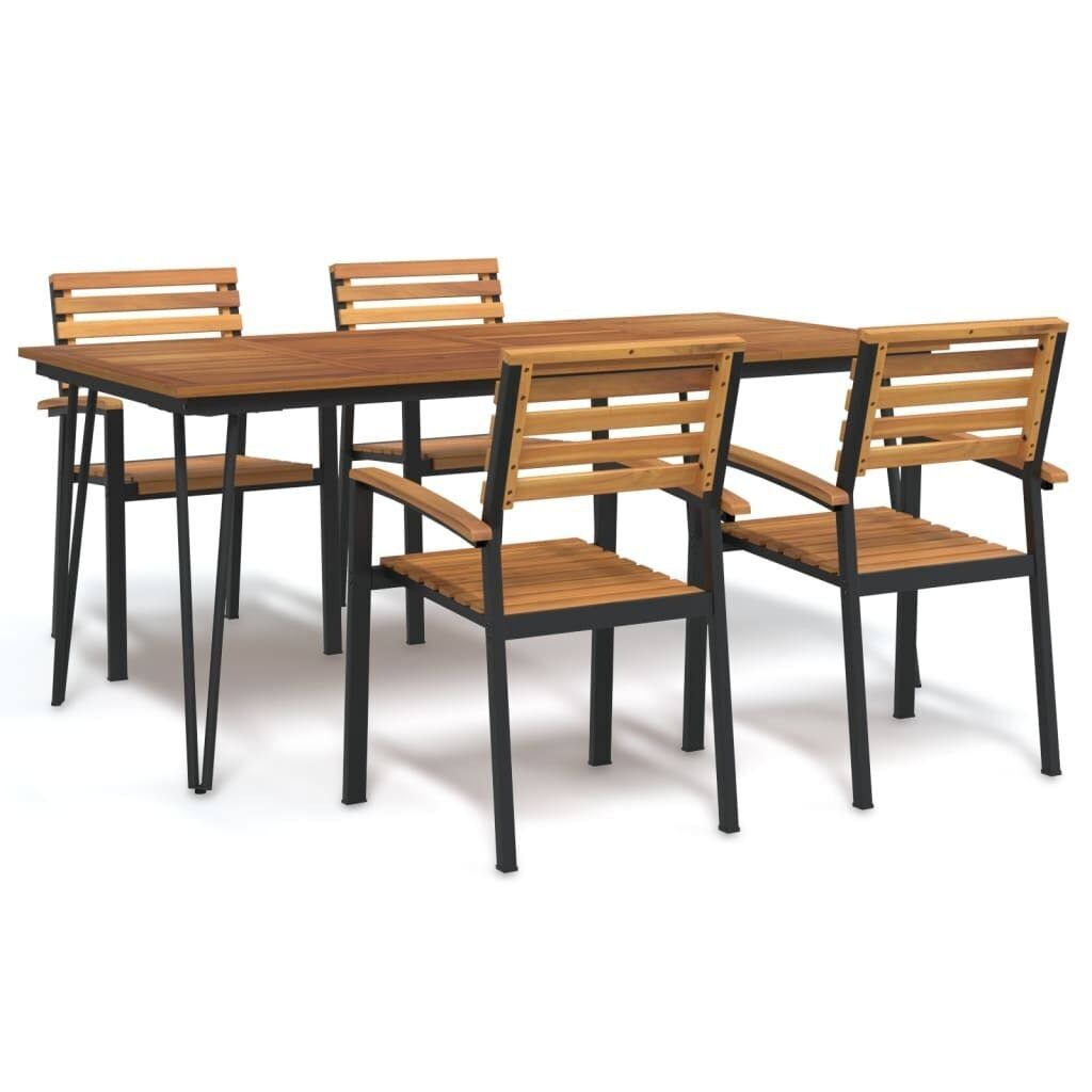 Garden Dining Set Solid Wood Acacia and Metal Price