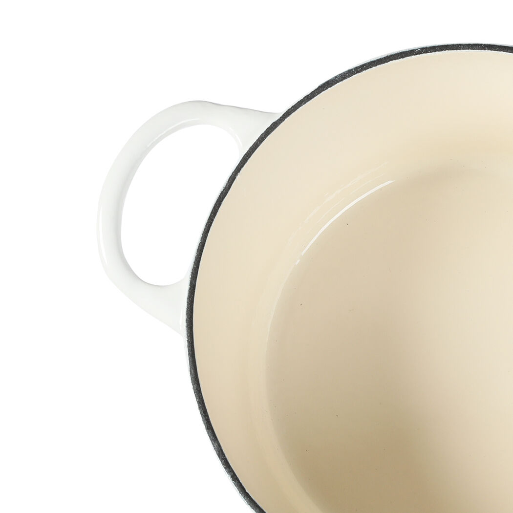 4L Enamel Dutch Oven Pot in White Colour Price