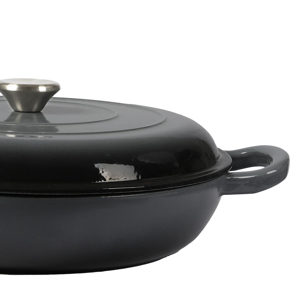 3.5L Enamel Dutch Oven Pan in Black Colour Price