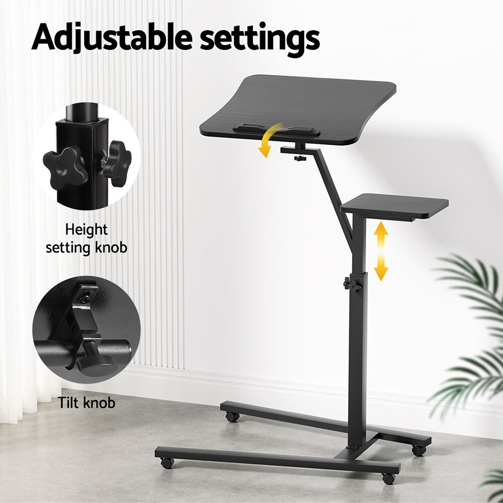 Artiss Laptop Desk Computer Table Height Adjustable Tiltable Mouse Board Black Price