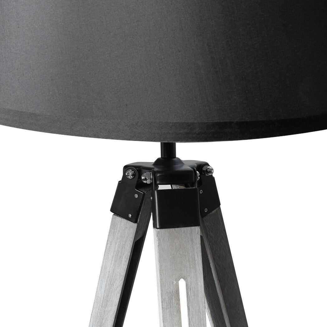 Tripod Wooden Floor Lamp Shaded Grey Price
