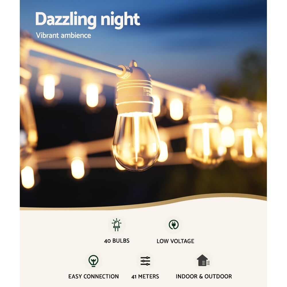 41M LED Festoon Light Outdoor String Light Christmas Wedding Party Decorations Price