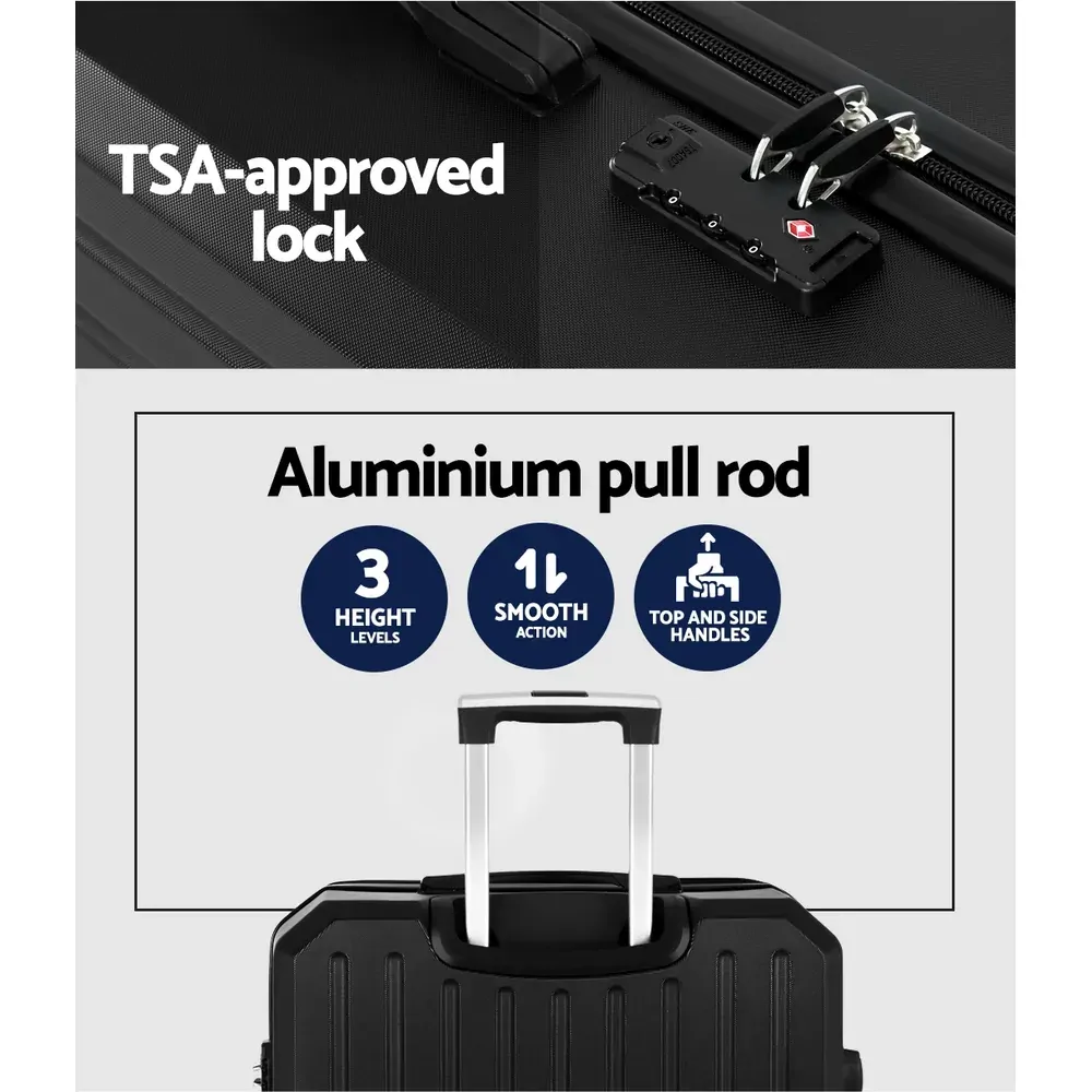 28" 75cm Luggage Trolley Travel Suitcase Carry On Storage TSA Hardshell Black Price