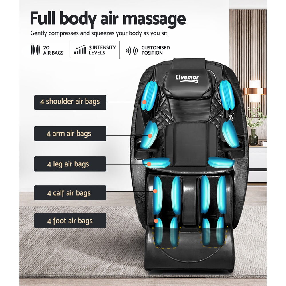 Livemor Massage Chair Electric Recliner SL-track Massager Hestia Price