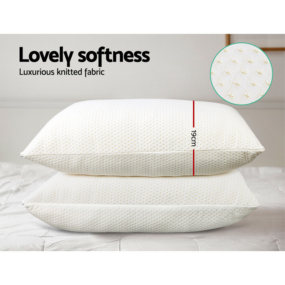 Giselle Bedding Memory Foam Pillow 19cm Thick Twin Pack Price